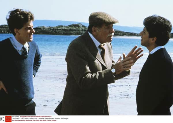 Peter Capaldi, Burt Lancaster, and Peter Riegert in a scene from Bill Forsyths much-loved 1983 film Local Hero. Picture: Enigma/Goldcrest/Kobal/REX/Shutterstock