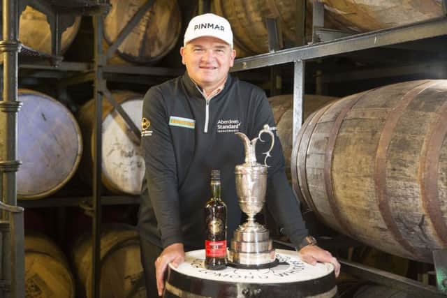 Paul Lawrie says its cool to have his own signature blend, produced by Loch Lomond Whiskies, to mark his 1999 Open triumph. Picture: Jeff Holmes.