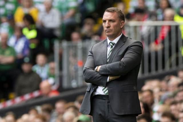 Celtic manager Brendan Rodgers won his second successive title. Picture: SNS