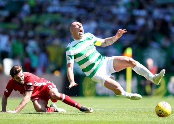 Graeme Shinnie's late tackle on Scott Brown that infuriated the Celtic midfielder during Aberdeen's 1-0 win at Parkhead.