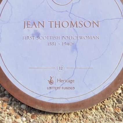 A plaque marks the former home of Jean Thomson in the city. PIC: Contributed.