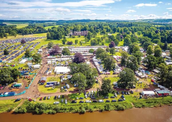 Aerial photography at Scottish Game Fair July 1st 2017, Scone Palace, Scotland. Copyright Airborne Lens.