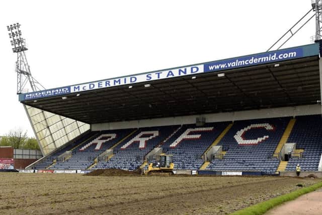 Stark's Park - Kirkcaldy - Fife - Grass removed from pitch - credit- Fife Photo Agency