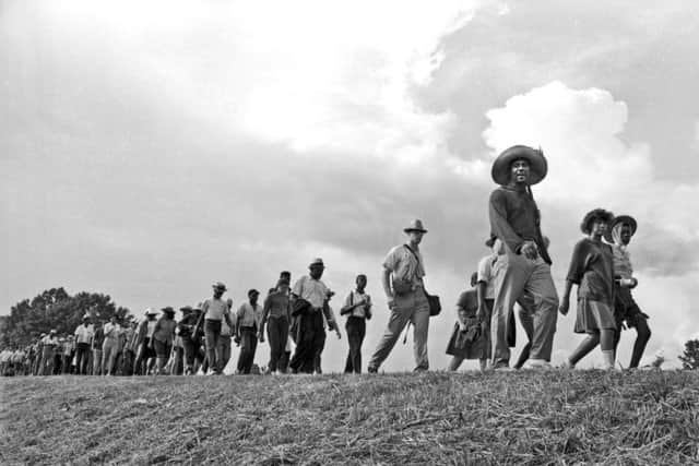 Civil rights campaigners at the 1966 Meredith March Against Fear. PIC: Harry Benson.