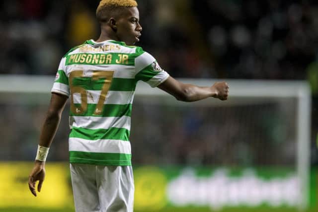 Charly Musonda in action for Celtic against Hearts. Picture: SNS Group