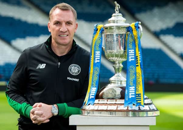 Brendan Rodgers is excited at the prospect of Celtic being able to parade the Scottish Cup if they beat Motherwell on Saturday. Picture: Ross Parker/SNS