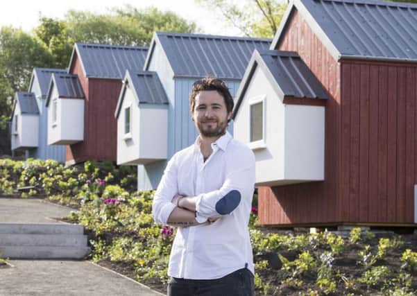 Social Bite co-founder Josh Littlejohn at Scotland's first village for homeless people