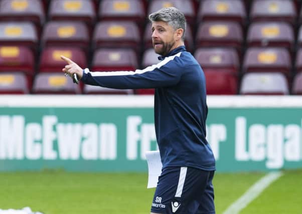 Stephen Robinson concedes his Motherwell side will lose the cup final if they go 'toe-to-toe' with Celtic. Picture: SNS