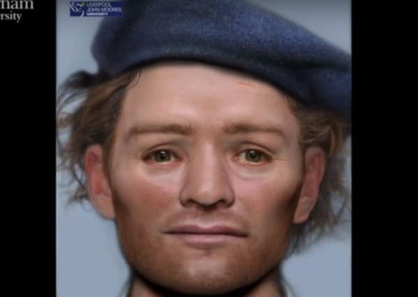 The face of a 17th Century Scots soldier was reconstructed by experts from John Moores University in Liverpool in collaboration with colleagues from Durham. PIC: Durham University/John Moores University.