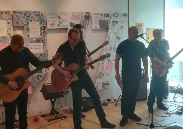 The Skids at an exhibition on their career at Dunfermline Carnegie Library & Galleries (Pic: Fife Free Press)