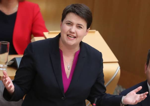 Scottish Conservative leader Ruth Davidson during FMQs at the Scottish Parliament in Edinburgh. Picture: PA Wire