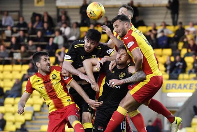 Baily Cargill competes with Livingstons Lee Miller, but Thistle must compete a lot better this time. Photograph:SNS