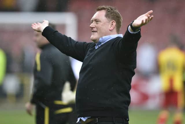 Livingston fans want David Hopkin to sign a new deal. Picture: SNS.