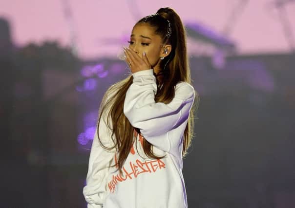 Ariana Grande has shared a heartfelt message one year on from the Manchester Arena bombing. Picture: Getty