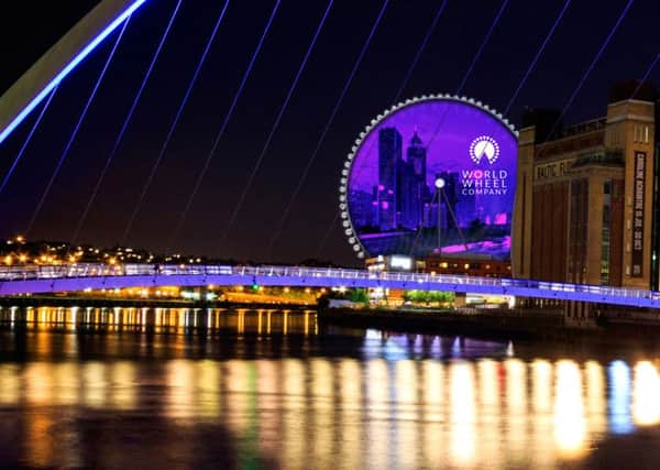The new wheel will stand nearly 460ft (140m) high and be located beside the River Tyne. Picture:  World Wheel Company
