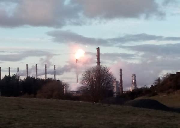 Flaring at Exxon Mobil in Fife, March 2018 (Pic: FFP)
