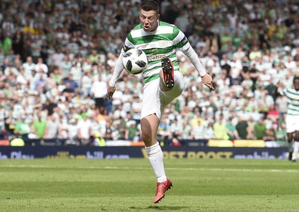 Celtic's Callum McGregor in action during the cup final. Picture: John Devlin