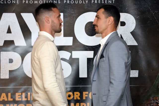 Josh Taylor and Viktor Postol ahead of their fight at the SSE Hydro on 23 June. Picture: Jen Charlton
