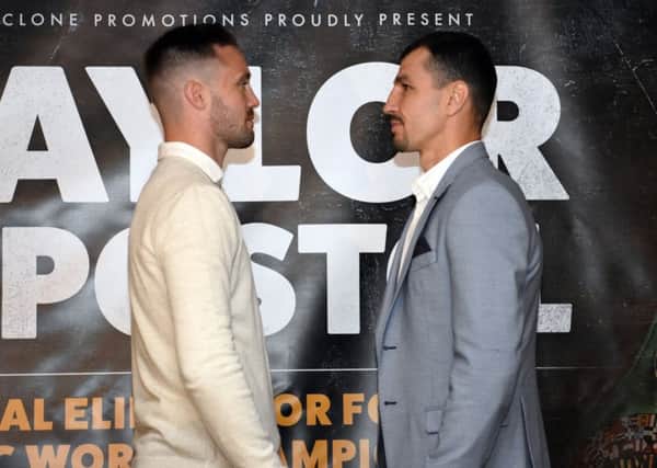 Josh Taylor and Viktor Postol ahead of their fight at the SSE Hydro on 23 June. Picture: Jen Charlton