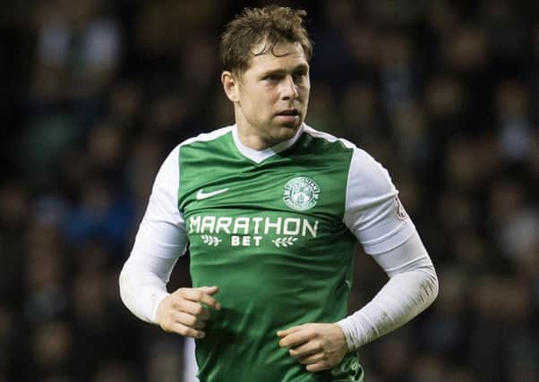 Grant Holt in action for Hibs. The veteran forward played 39 times for the Easter Road side last season. Picture: SNS Group
