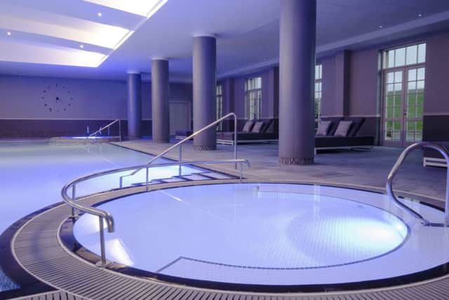 Picture: the swiming pool and jacuzzi at the Fairmont St Andrews spa, supplied
