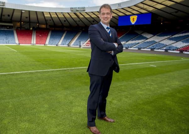 New SFA chief Ian Maxwell at Hampden yesterday. Picture: SNS Group