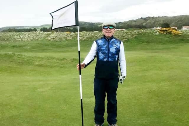 John Foster. A partially sited golfer has hit an incredible hole in one at a popular Scottish golf course. Picture: SWNS