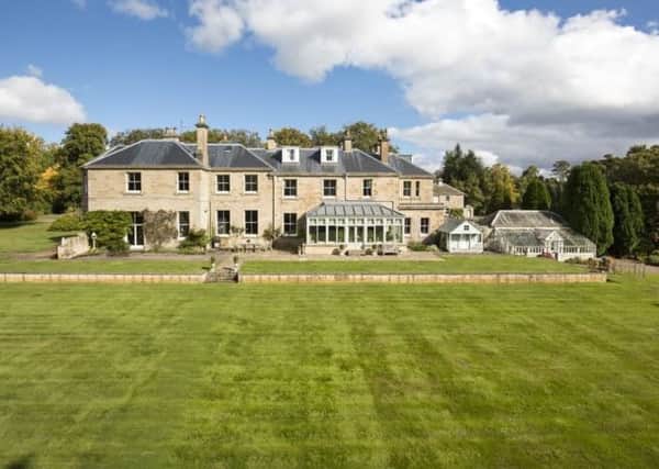 Picture: (Savills). Bonkyl Lodge, Preston, Duns, Berwickshire, offers over 1,400,000 pounds
Built in 1878, Bonkyl Lodge is an impressive period house set in the heart of the Scottish Borders, and surrounded by private grounds that include paddocks, grazing fields, stabling and a C Listed walled garden. With 11 bedrooms, five reception rooms, a stable house, gate lodge and grounds of about 22,6 acres, this property is not your average family home.