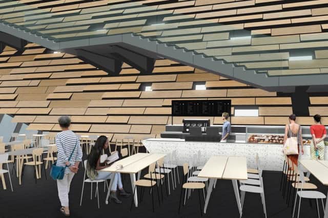 V&A Dundee's cafe and shop are being created on the ground floor of the museum.