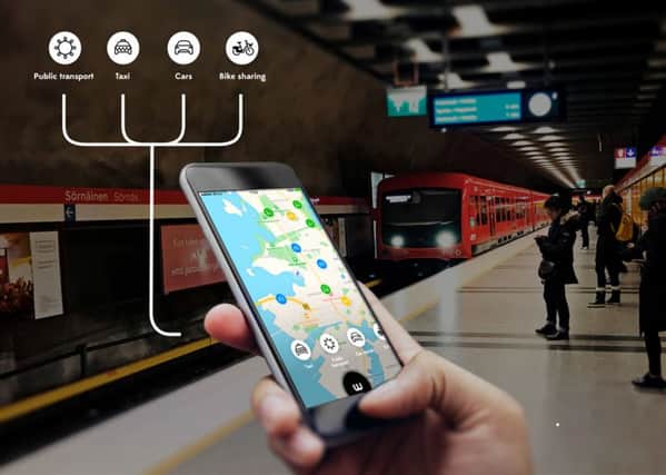 The Whim app enables passengers to plan and book trips using different modes of transport. Picture: MaaS Global