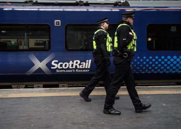 The train was stopped at Balloch station at the time of the incident. Picture: John Devlin