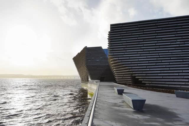 The waterfront museum design for Dundee by Japanese architect Kengo Kuma is expected to open in September.