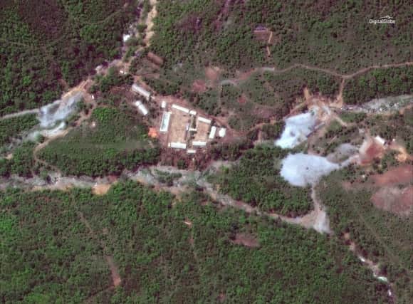 The nuclear test site in Punggye-ri, North Korea. Picture: DigitalGlobe/AP