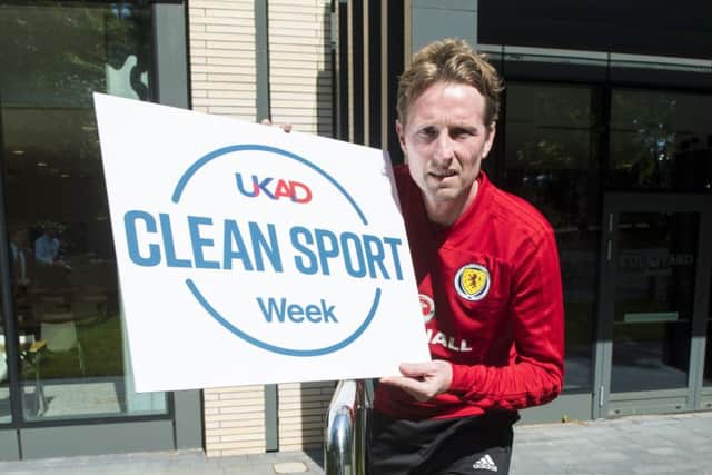 Scot Gemmill promotes Clean Sport Week in Edinburgh yesterday ahead of the Toulon Tournament. Picture: SNS.