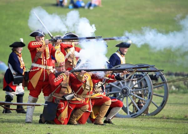 Re-enactment of the Battle of Prestonpans at Greenhills, Prestonpans. PIC: Gordon Fraser.