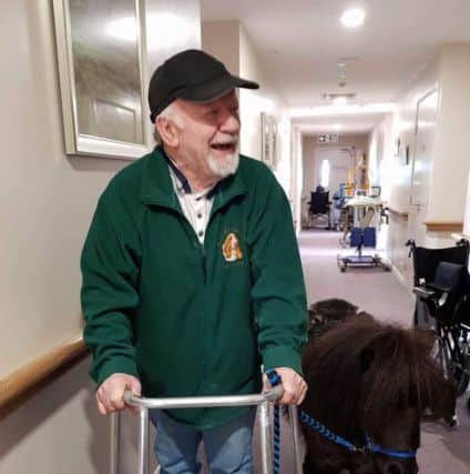 This man didn't want to leave his room much - until he met Applejack the Shetland pony. PIC: Therapy Ponies Scotland.