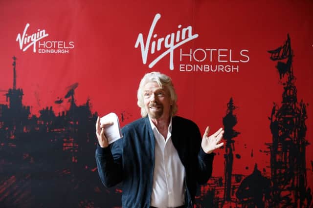 Sir Richard Branson during the Virgin Hotels event at India Buildings in Edinburgh. Picture: Robert Perry/PA Wire