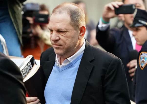 Disgraced film producer Harvey Weinstein arriving at a New York police station. Picture: Getty