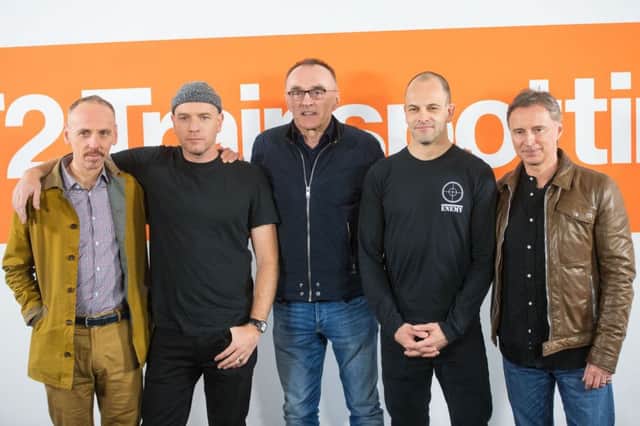 The cast of T2 Trainspotting. A man has attempted to film the Trainspotting sequel in a Glasgow cinema. Picture: Dominic Lipinski/PA Photos
