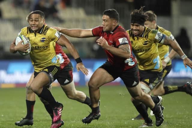 The Crusaders hosted the Hurricanes in Super League this week, but the format of the sport is dying on its feet for lack of support. Photograph: Mark Baker/AP