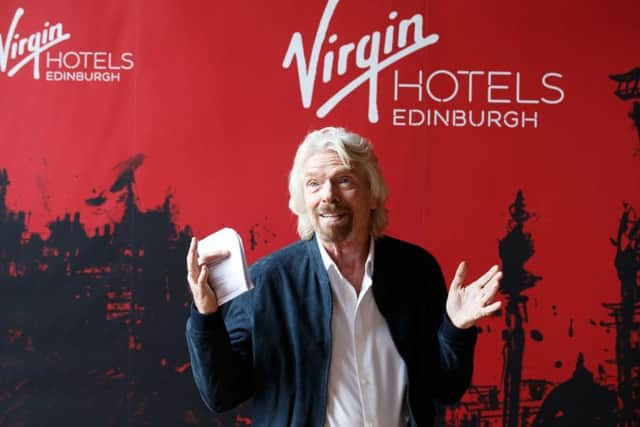 Sir Richard Branson during the Virgin Hotels groundbreaking event at India Buildings in the Capital. Picture: Robert Perry/PA Wire