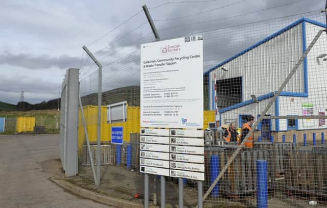 Galashiels Community Waste Recycling Centre. More than 60 per cent of all waste is now being recycled in Scotland