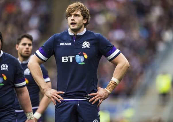 Sidelined: Scotland and Toulouse lock Richie Gray. Picture: SNS Group