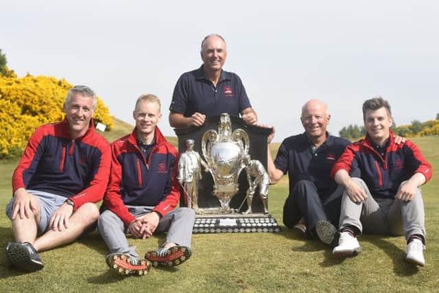 Dispatch Trophy winners Mortonhall. From left: Graeme Clark, Steve Scott, Ian Dickson, Duncan Hamilton, Alex Main. Picture: Greg Macvean