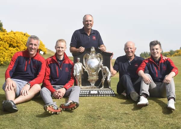 Dispatch Trophy winners Mortonhall. From left: Graeme Clark, Steve Scott, Ian Dickson, Duncan Hamilton, Alex Main. Picture: Greg Macvean