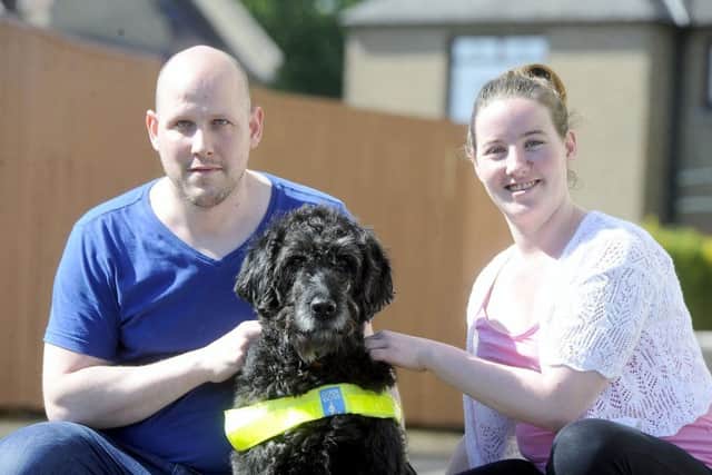 Colin claims he and the dog with his partner Jillian Bell were discriminated against by a doctor