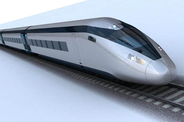 The potential HS2 train design, as a leading transport think tank has proposed that high-speed rail connecting all of the UK mainland by 2050 would put "rocket fuel in Britain's economy".  Picture: PA Wire