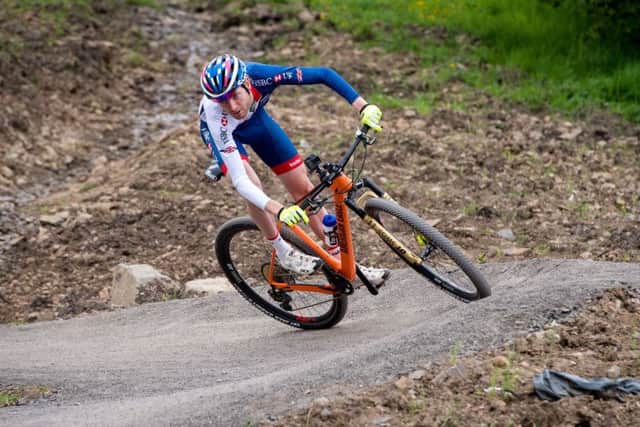 Grant Ferguson road tests the mountain bike trails at Cathkin Braes which will be used for the Glasgow 2018 European Championships. Picture: Ross Parker/SNS