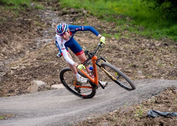 Grant Ferguson road tests the mountain bike trails at Cathkin Braes which will be used for the Glasgow 2018 European Championships. Picture: Ross Parker/SNS