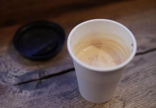 Single-use coffee cups are to be banned in Scottish Government buildings. Picture: PA Wire